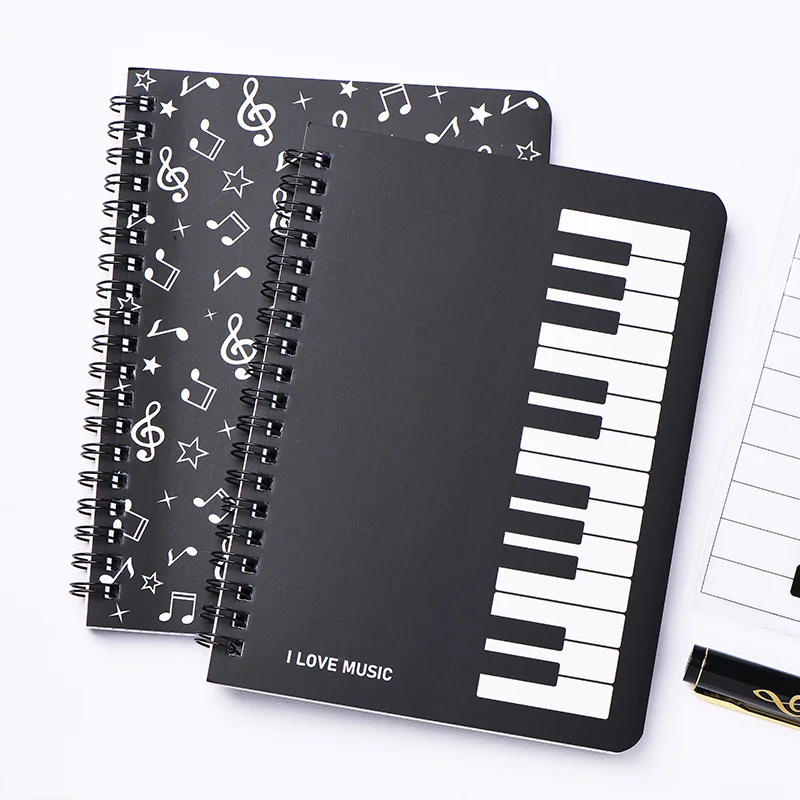 Blank Sheet Music Notebook - 音楽ノートブックコイルノートブックb6ステーショナリーエクササイズブックキーボードプランナーギフトピアノキーが日記ライティングオフィス