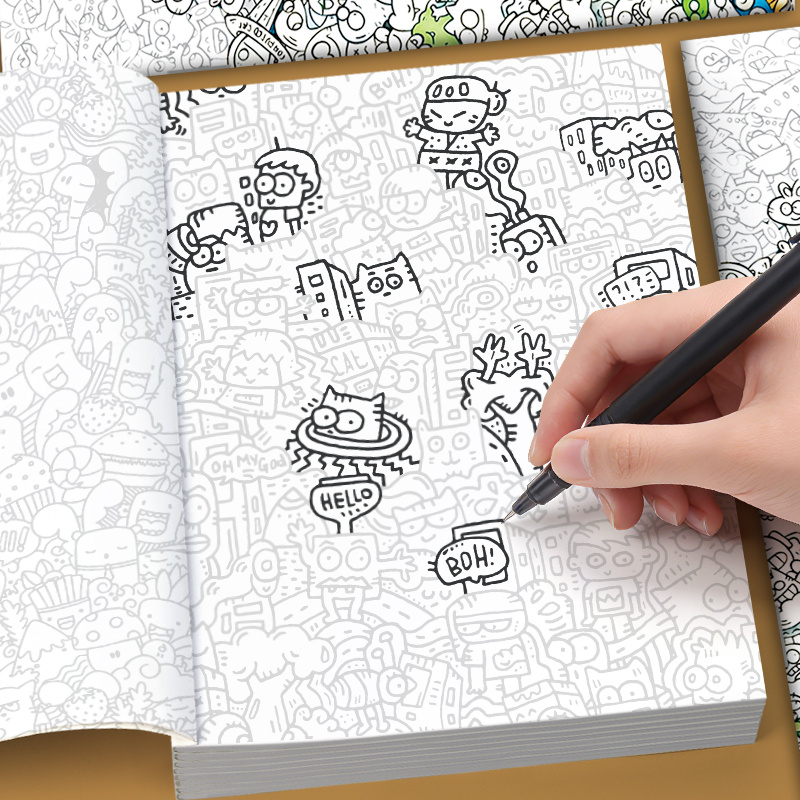 大人向けのストレス解消塗り絵ブック。美しいドゥードル模様のス - Adult Coloring Book Stress Relief のレビューと価格