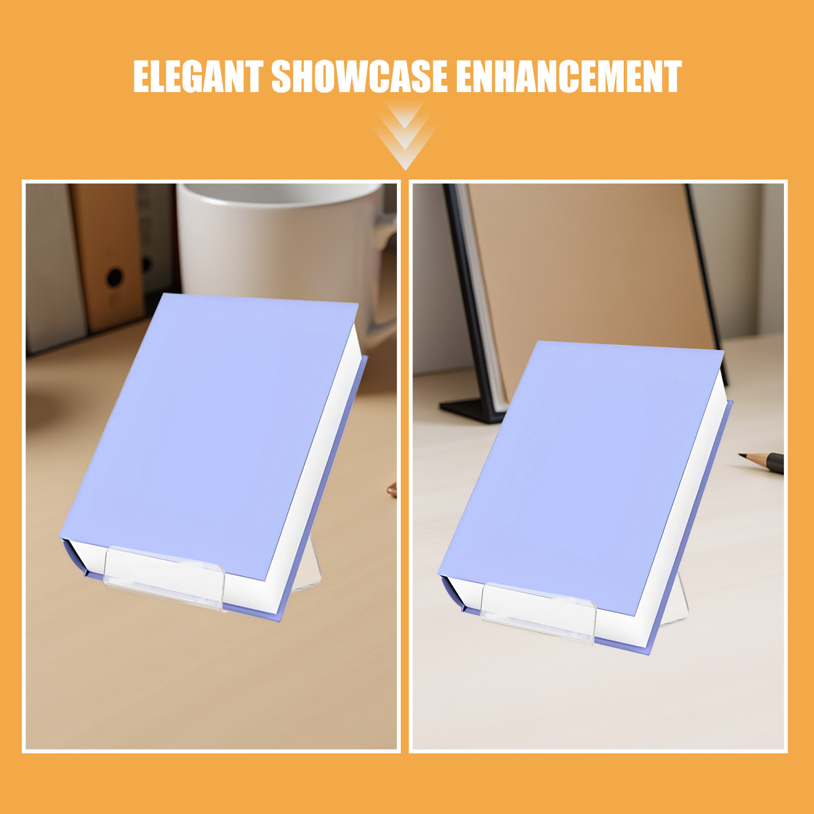 アクリル製ブックスタンド6個セット。透明なミニイーゼルで、看 - Clear Acrylic Book Stand Holder のレビューと価格