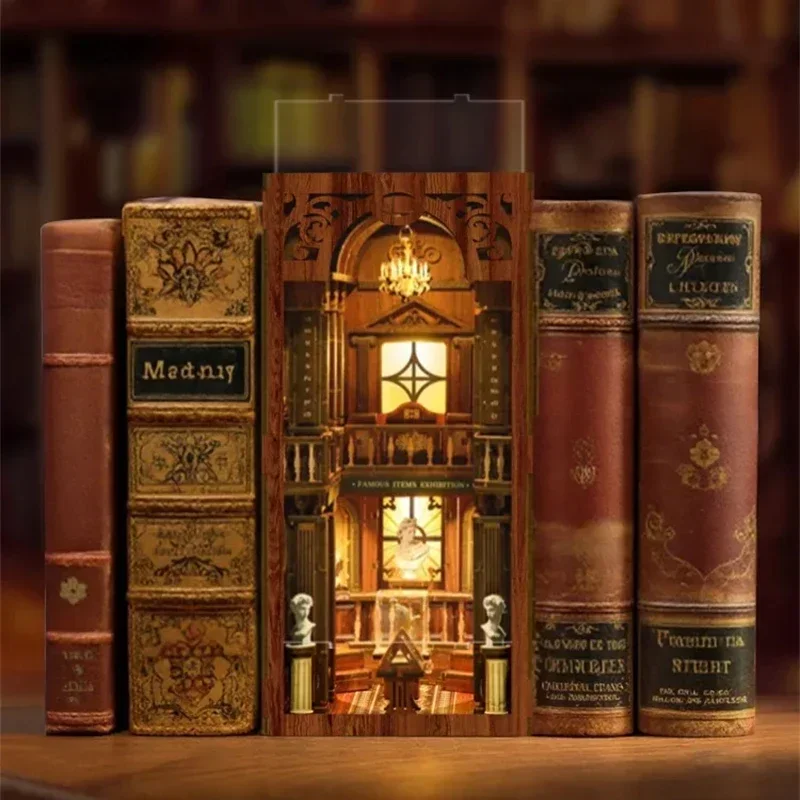 哲学的なテーマの書棚、インテリア装飾、レトロなDIY木製ブッ - Diy Wooden Book Nook Kit Shelf Insert のレビューと価格