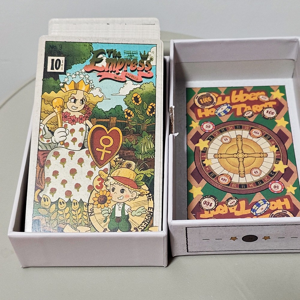 ヴィンテージラバーホースタロットデッキ（硬質ボックス入り）、 - Tarot Deck With Guidebook のレビューと価格