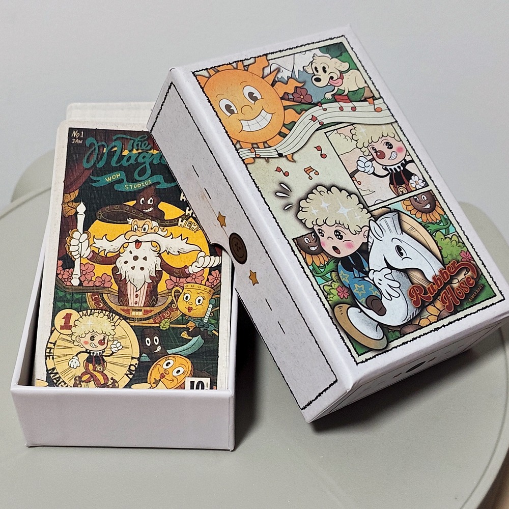 ヴィンテージラバーホースタロットデッキ（硬質ボックス入り）、 - Tarot Deck With Guidebook のレビューと価格