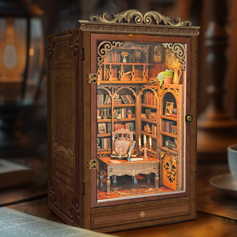 DIYブックヌック棚インサートタイムブックハウスブックエンド - Diy Wooden Book Nook Kit Shelf Insert のレビューと価格