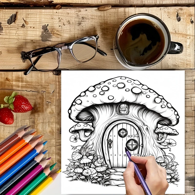 大人のための塗り絵ブック、妖精の扉、誕生日プレゼント、新学期 - Adult Coloring Book Stress Relief のレビューと価格