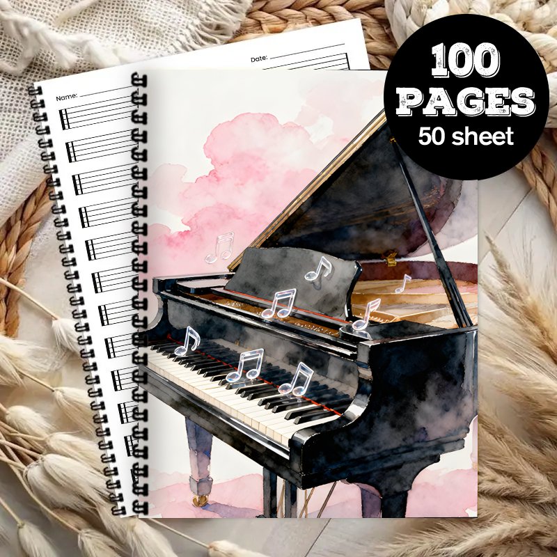 A4サイズ、楽譜ノート、多目的楽譜帳、初心者、プロ、作曲家に - Blank Sheet Music Notebook のレビューと価格